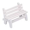 Scale Wooden Dollhouse Bench Miniature Garden Bench with Rounded Beautiful Decorative 112 Model, Corners, White,