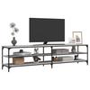 TV Cabinet Gray Sonoma 200x30x50 cm Particleboard and Metal
