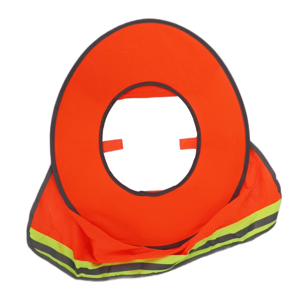 Hard Hat Sun Shade   High Visibility Full Brim Mesh Neck Sunshade with Reflective Stripe