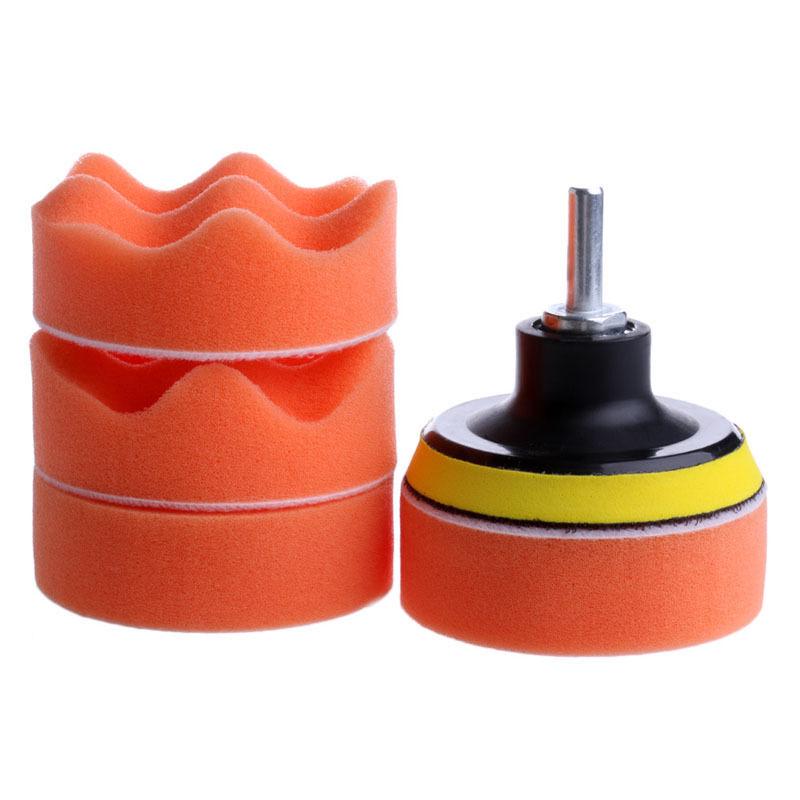7pcs 3" Car Polishing Buffing Pad Wheel Kit+M14 Drill Adapter for Car Buffer