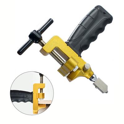 180mm Tile Glass Cutter Alloy Steel Black Ergonomic Handle