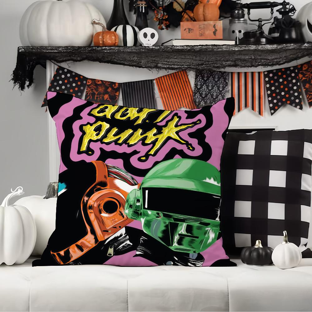 Rock Band D-Daft P-Punk Pillow Case Office Cushions Suitable For Sofa Car Bedroom Decorative Cushion Cover