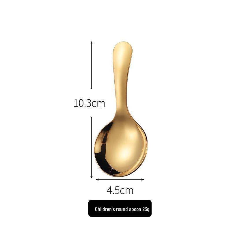 304 Stainless Steel Mini Spoon: Small Children's Ice Cream, Dessert, Short Handle Tea Spoon with Square and Pointed Heads.