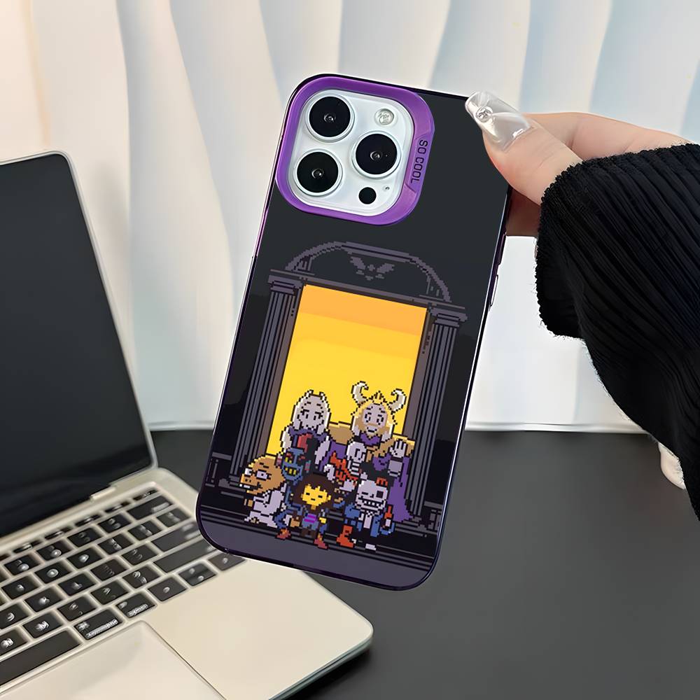Game U-Undertale-es Phone Case For iPhone 17,16,15,14,13,12,11,Pro,XS,Max,Plus,Mini,SE4,E Purple Matte Shockproof Cover