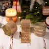Wired Edge Ribbon Festive Christmas Ribbon Champagne Gold Ribbon Subtle Luster For Floral Wreaths Craft Projects Gift Packaging