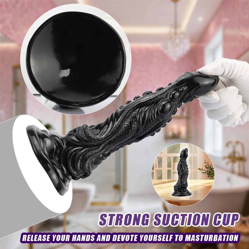 Black Dildo Irregular Anal Plug, Alternative Harem Expander Female Masturbator Adult Erotic SM Toy