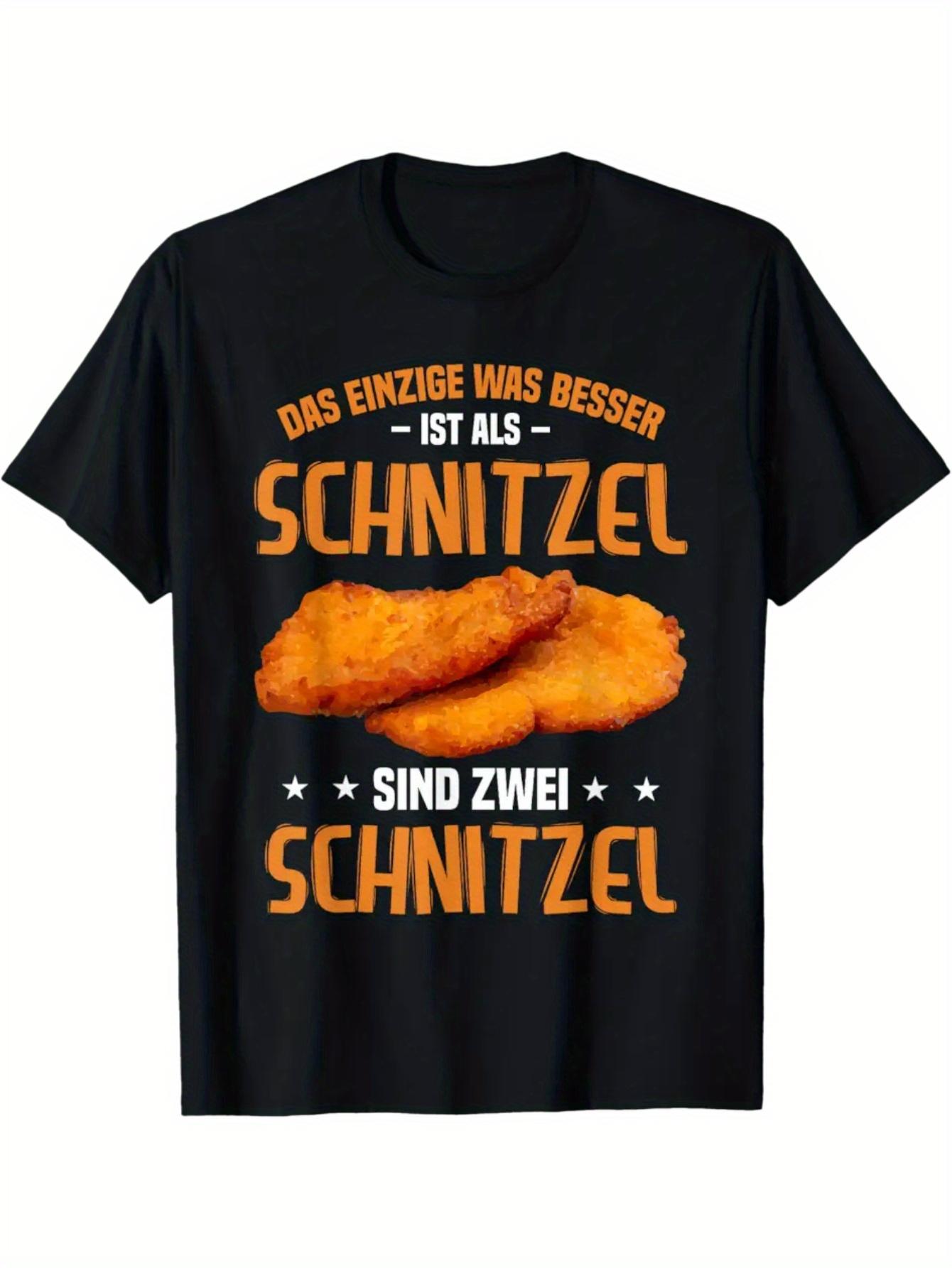 Men s Schnitzel Sayings T-Shirt - Funny Austrian Cuisine with Schnitzel Text XXXXL