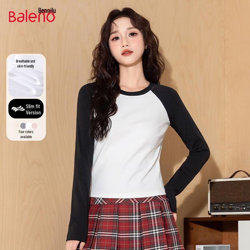Baleno Slim Fit Long-Sleeve Color-Block T-Shirt