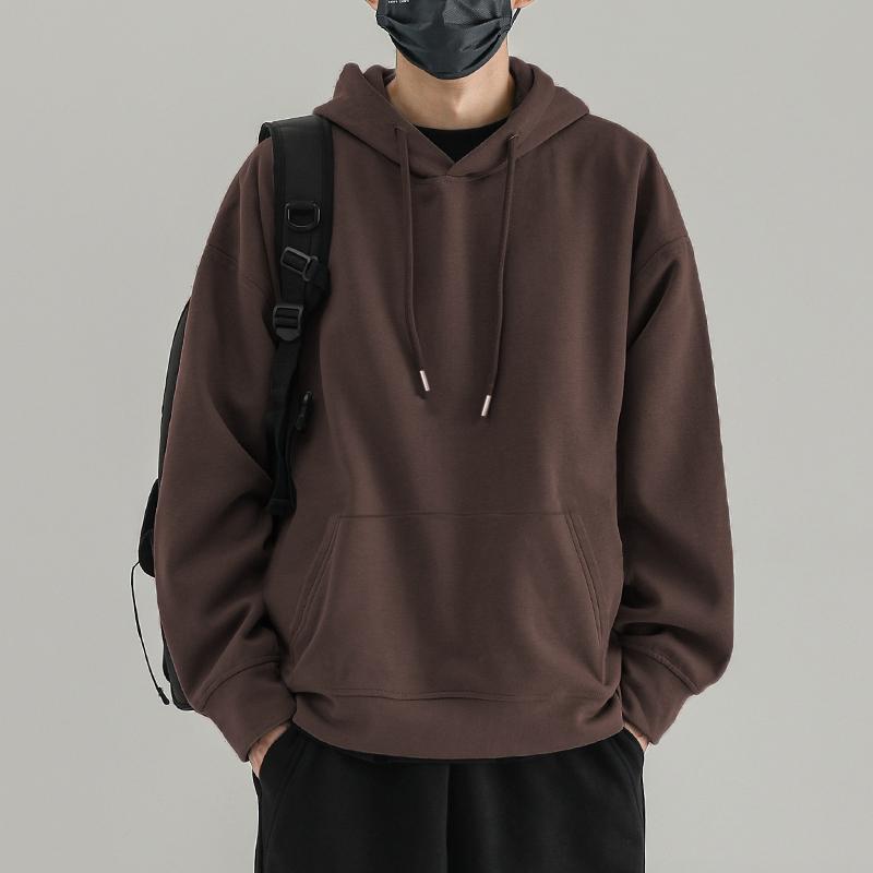 Men's Heavyweight Hooded Sweatshirt - Thick, Cozy & Trendy Long Sleeve Outerwear for Autumn/Winter