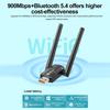 USB WiFi Adapter 5G&2.4G 5dBi Antenna Bluetooth 5.4 Adapter for PC Computer Windows USB Ethernet Network Card WiFi Dongle