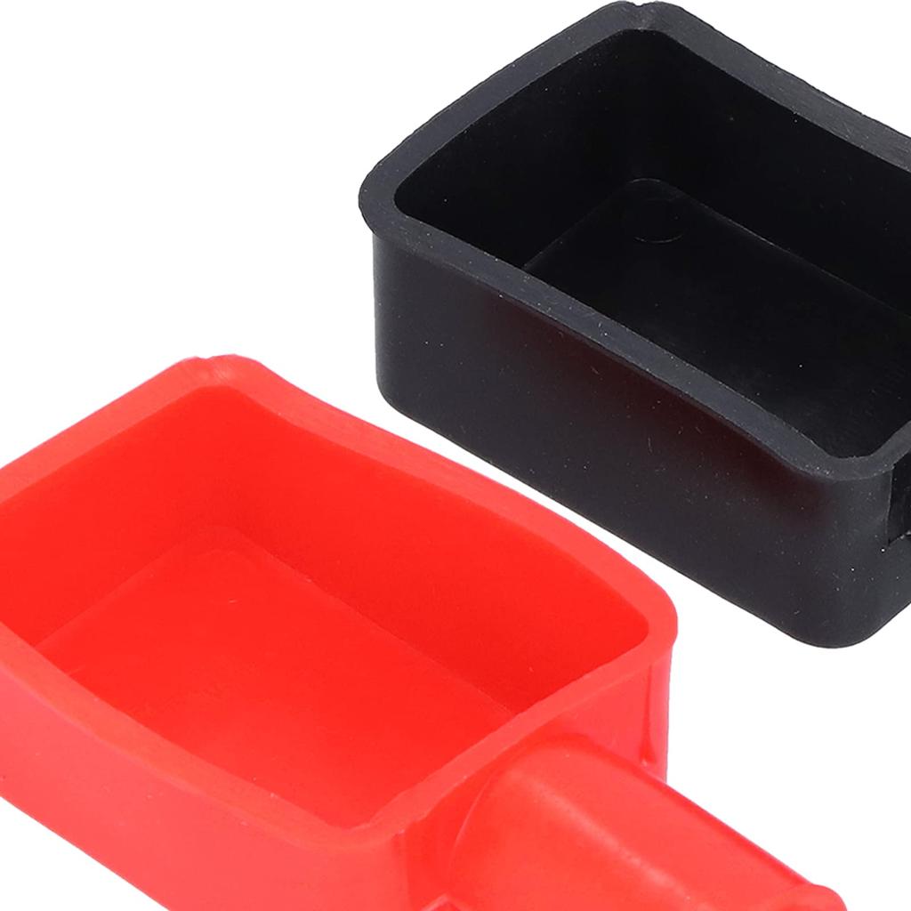 KIMISS 2pcs Terminal Cover, Universal Positive Negative Post Stud Cap Rubber Flexible Terminal Cap Insulated Protective Boots