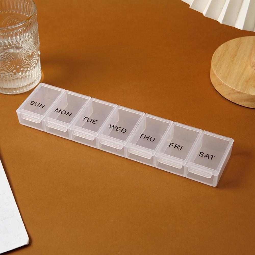 New Hot Portable Weekly 7 Days Travel Daily 7 Grids Pill Case Box Organizer Tablet Pills Storage Container for Vitamin Fish Oils