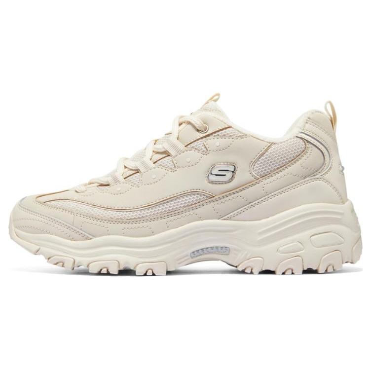 Skechers D Lites 1.0 Chunky Shoes Cream White Men s 894268-NAT EU 39.5
