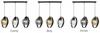 MODERN GLASS HANGING LAMP RINGS MIX