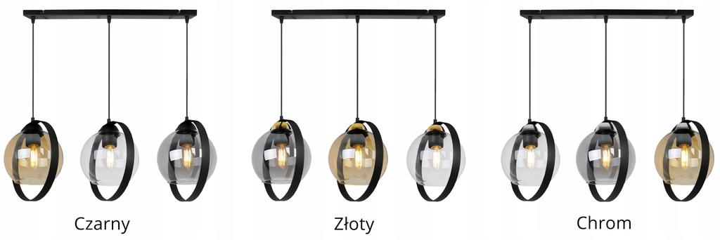 MODERN GLASS HANGING LAMP RINGS MIX
