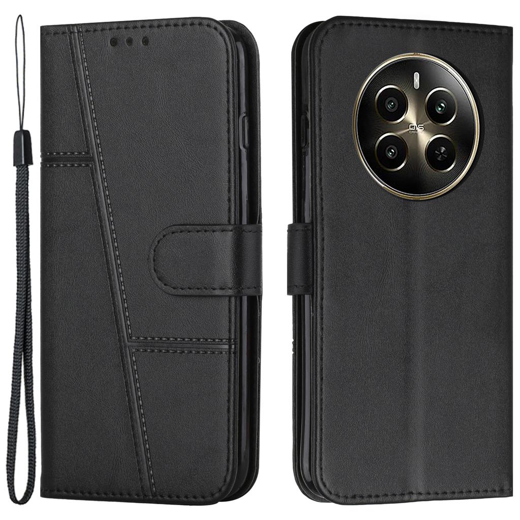 For Realme 12 Pro 5G/12 Pro+ 5G Case PU Leather Flip Book Stand Protective Phone Cover