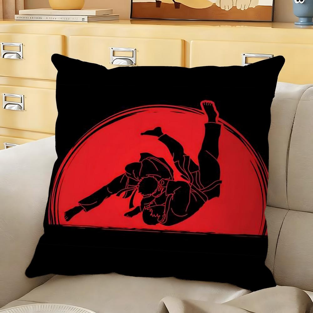Sports Judo Martial Arts Cushion Cover Soft Durable Reversible Pillow Cover Home Car MultiScene Daily Comfort Pillowcase