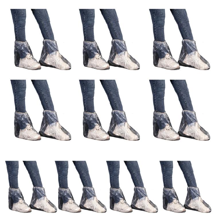 10 Pair Disposable Thickened Boot Shoe Cover Water Resistant Plastic Rain Shoe