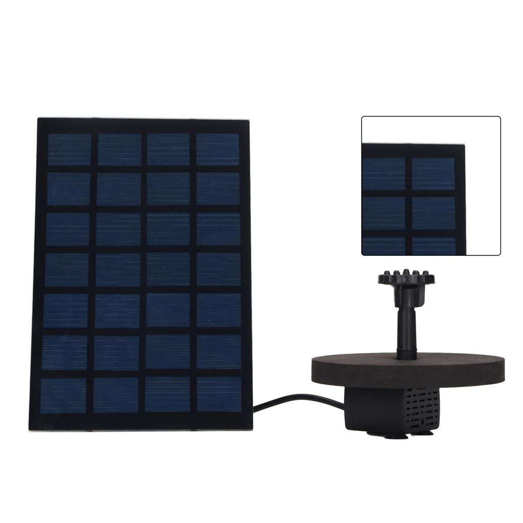 Solar Fountain Pump Direct Drive 6 Nozzles Low Power Consumption Solar Floating Fountain for Garden 7V