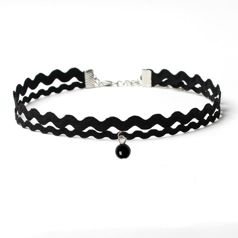 Women Black Choker 10 Pieces/Set Vintage Velvet Ladies Necklace Retro Jewellery