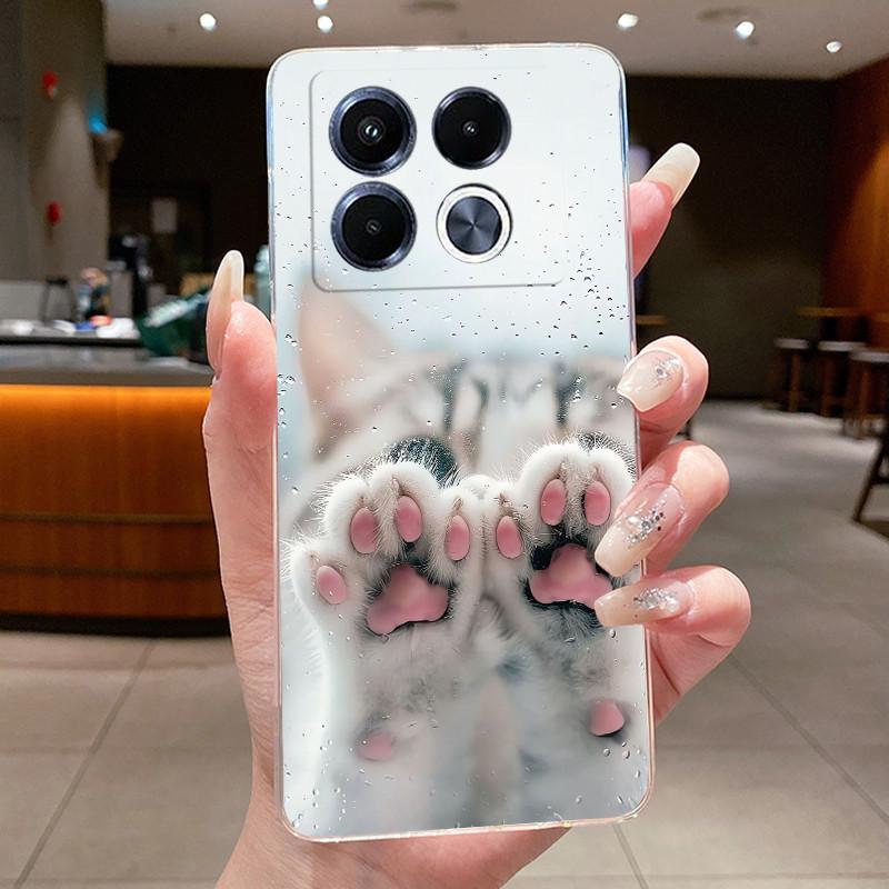 Unique Design Pattern Phone Case For Infinix Note 40 5G/X6851/X6852 Shockproof Soft Casing Soft TPU Transparent Back Cover