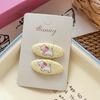 Autumn and Winter Lace Embroidery Bow Children's Hairpin Cute Girl Hair Ring Head Rope Girl Headdress Hair Accessories