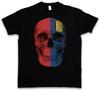 CLASSIC LIECHTENSTEIN SKULL FLAG T-SHIRT Skull Banner Flag Biker-