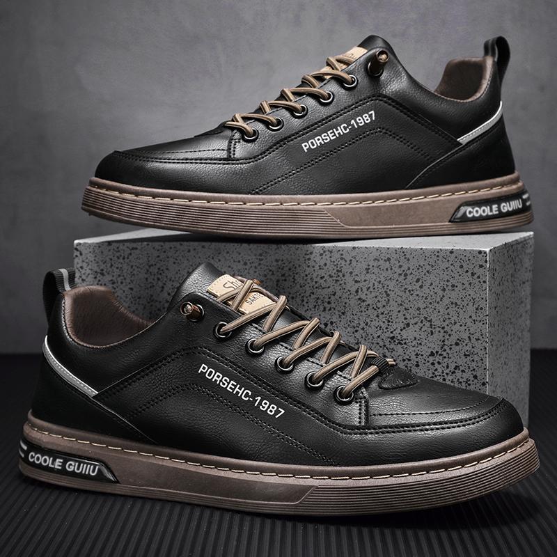 Novos Sapatos de Tecido Versáteis da Moda Masculino Primavera Novos Sapatos Brancos Respiráveis Sapatos de Skate Esportivos e de Lazer Masculinos Sapatos da Moda