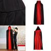 Halloween Vampire Cloak Hooded Cape For Adult And Kids Reversible Black And Red Cosplay Costume