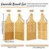 1 Set Bamboo Pasta Making Tools Gnocchi Board Dough Sheeter Kitchen Noodle Maker Shaper Bamboo Chopping Board For Home Use