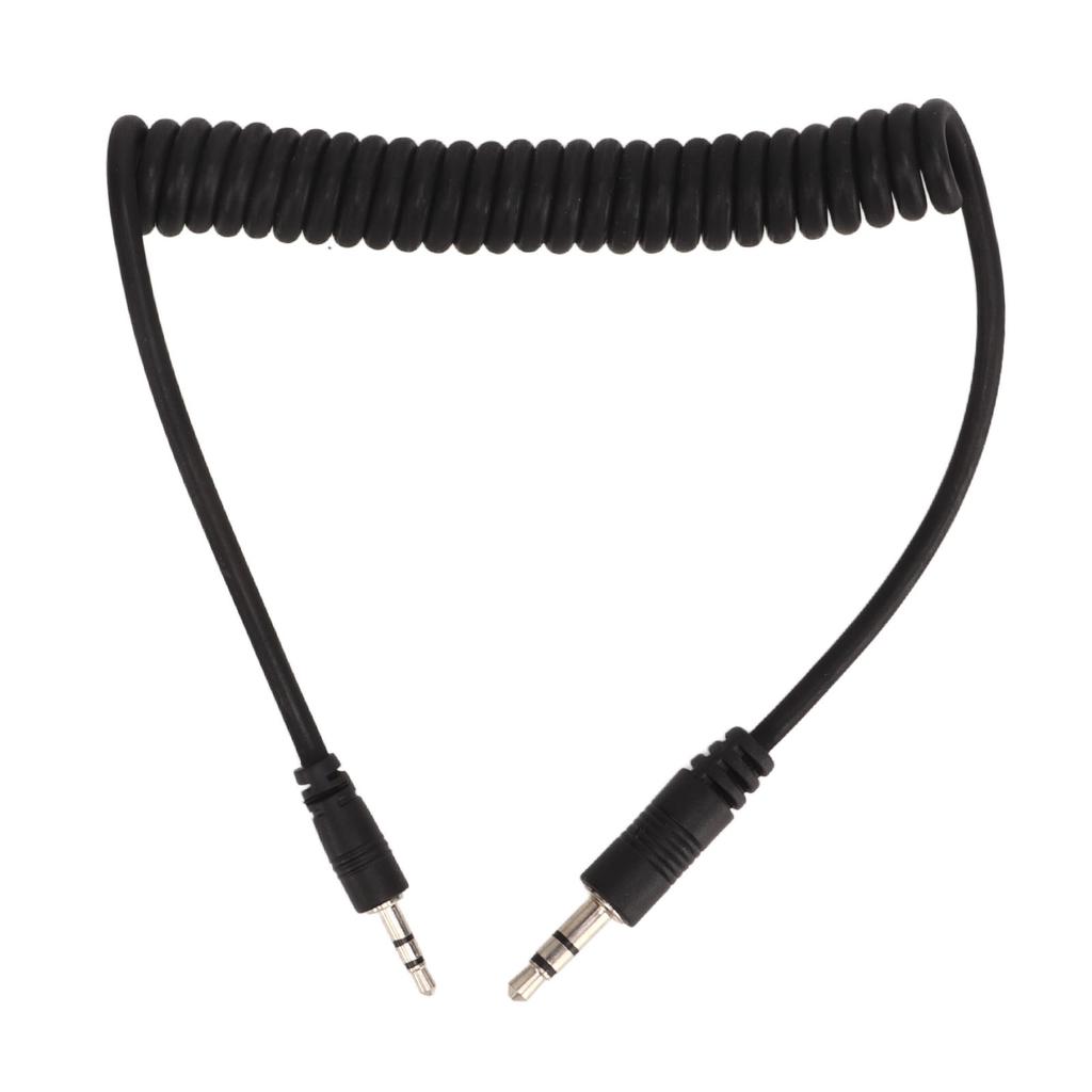 3.5mm To CB2 Camera Spring Cable Shutter Remote Control Connection Cord Trigger Cable 1 Meter