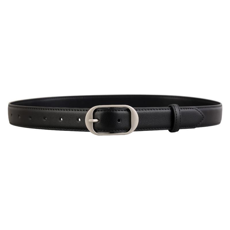 Leather Waist Belt For Women With Classic Pin Buckle Suitable For Jeans