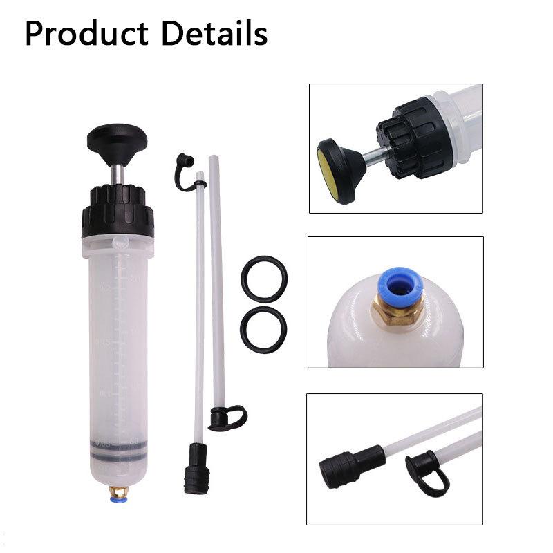 Efficient Car Engine Oil Fluid Pump Manual Vacuum Syringe Style Translucent (200cc/500cc) for Coolant Transfer