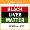 Hochwertige 3x5 Black Lives Matter Flagge in leuchtenden Rot Schwarz Grün Farben
