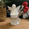 Elegant Winged Angel Ornament Figurine Candle Holder 3D Printed PETG Modern Home Aesthetic Decoration Sculptural Stable Base Decorative for Desktop