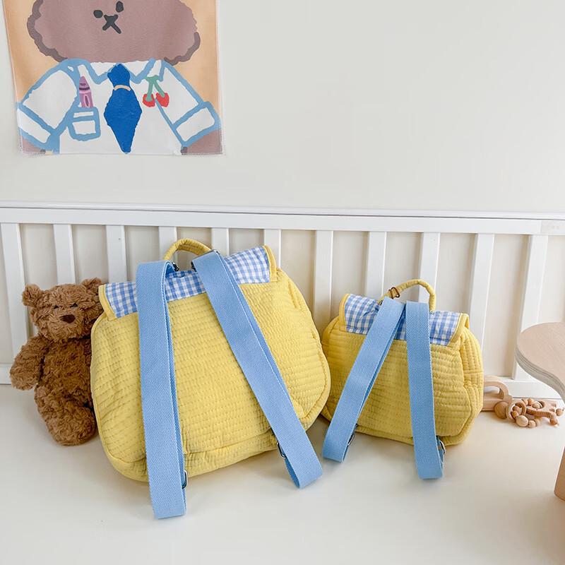 Li Shen Children's Plaid Bear Backpack