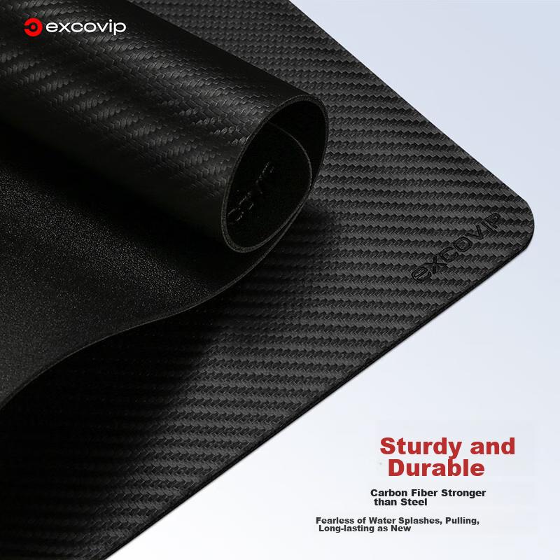 Mouse Pad, Carbon Fiber Computer Desk Pad, Laptop Desk Mat, Large PU Leather Texture, Double-Sided Waterproof Leather Desk Pad, Keyboard Mat, 0109