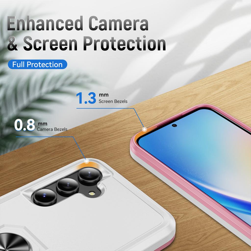 Für Samsung Galaxy A55 5G/A35 5G Hülle Militärischer Grad Ring Ständer PC+TPU Handyhülle