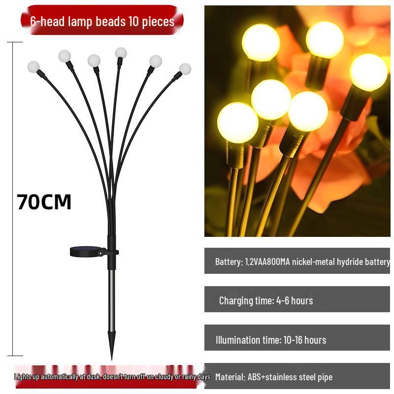 Solar-Powered Waterproof Firefly Garden Lights for Outdoor Villa Courtyard Atmosphere