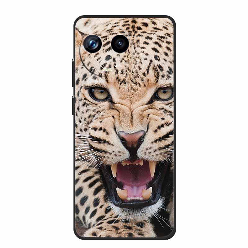 For Realme 11 11X 5G RMX3780 Case TPU Animals Soft Silicone Bumper Back Cover Phone Cases for Realme11X RMX3785 Wolf Cool Fundas
