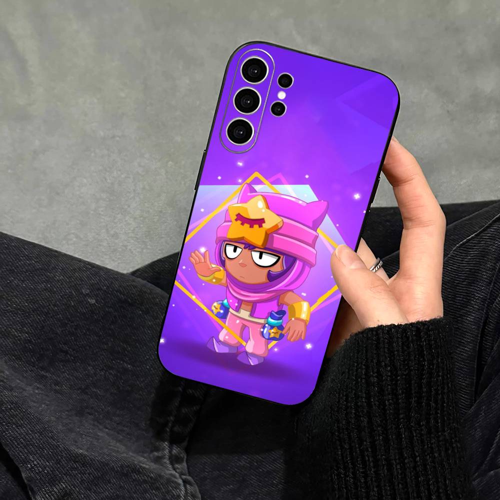 Brawl Stars Phone Case For Samsung S25,S24,S21,S22,S23,S30,Ultra,S20,Plus,Fe,Note,10,9,5G Black Cover