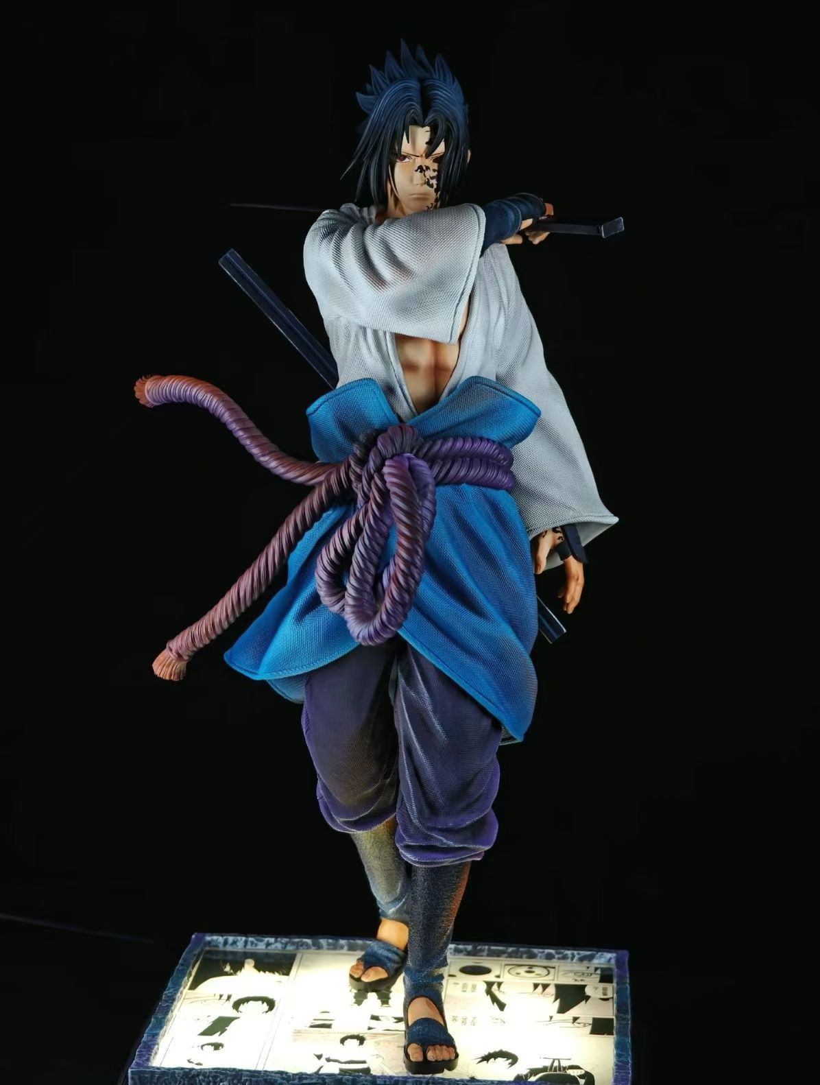 

Anime Naruto Figurine Uchiha Sasuke Figures Luminosity Statue Pvc Model Doll Collection Table Decoration Kids Plaything Christmas Gifts no box