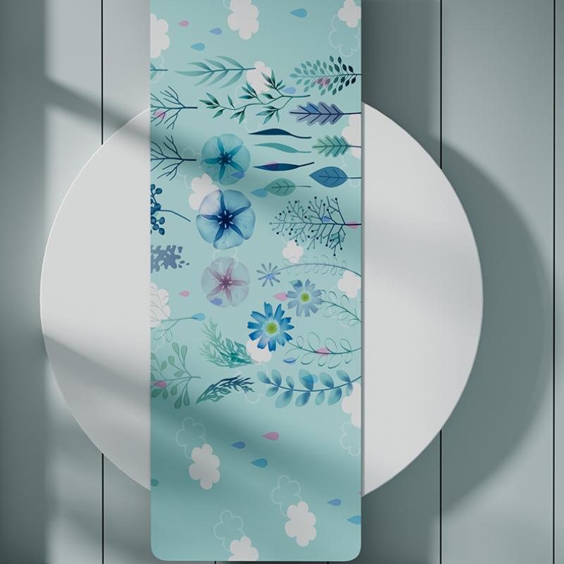 Suede Cartoon Pattern Yoga Mat Portable Thin Animal Plant Pattern Floor Mats Non Slip and Foldable Home Sports Dancing Yoga Fitness Mat for Girls