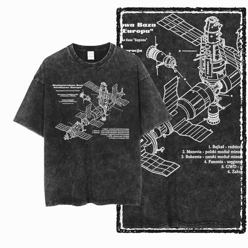 G39 Exclusive Cool 100% Cotton Astronaut Men's T-shirt | Acid Washed Streetwear Big Size Vintage O-neck Men's Tee Tshirt