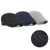 Korean Style Men Beret Hat British Style Forward Peaked Cap Adjustable Mesh Flat Cap  Summer