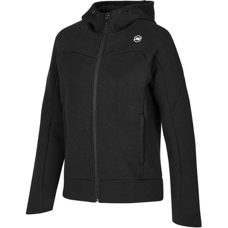 Skechers Goknit Hooded Comfortable Zip Jacket Women jackets Carbon-Black P424W002-0018 M