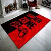 "GAMER ZONE" Print Area Rug, Red & Black Gaming Controller Non-Slip Floor Mat for Game Room Bedroom,Cool Gamer Home Decor Carpet