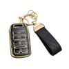 Anti-Scratch Tpu Key Fob Cover With Keychain For Kia Cadenza K9 K7 Sorento K900 New K7 Car Key 4 Buttons  Protector Shell Rings