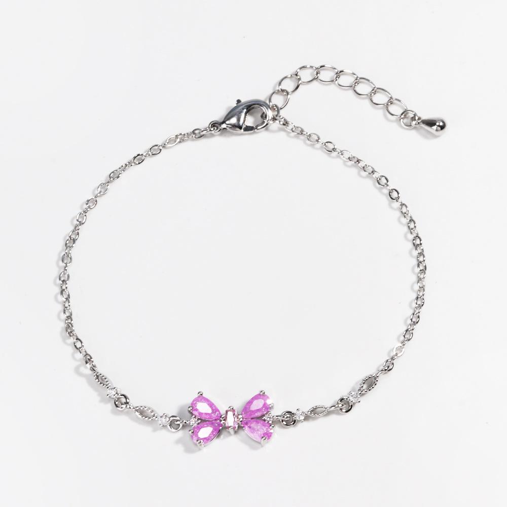 Women's Cross-border Heart Bow Zircon Bracelet - Niche Love Design