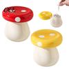 Cotton Swab Container Ceramic Mushroom Toothpick Holder, Swabs Dental Floss Container, Holder Storage Box for Home and Kitchen Countertop Counter